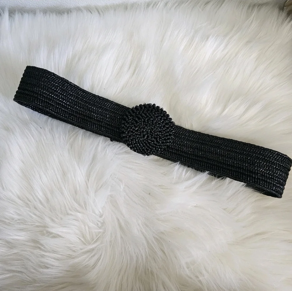 Vintage • Black Elastic Belt